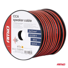 50 meter CCA-kabel til højttalere og lydsystemer