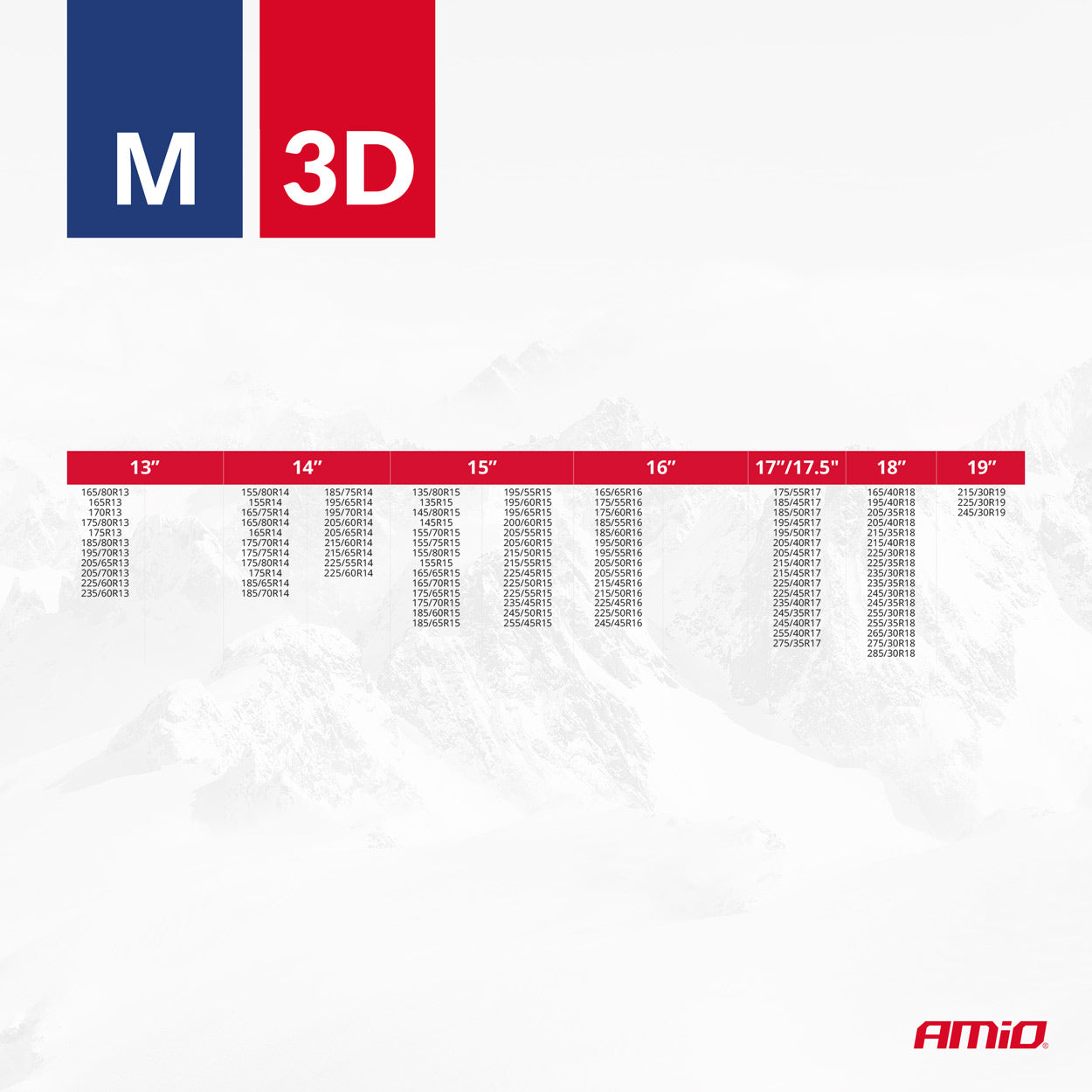 3D tekstil-snekæde M til kørsel på sne og is