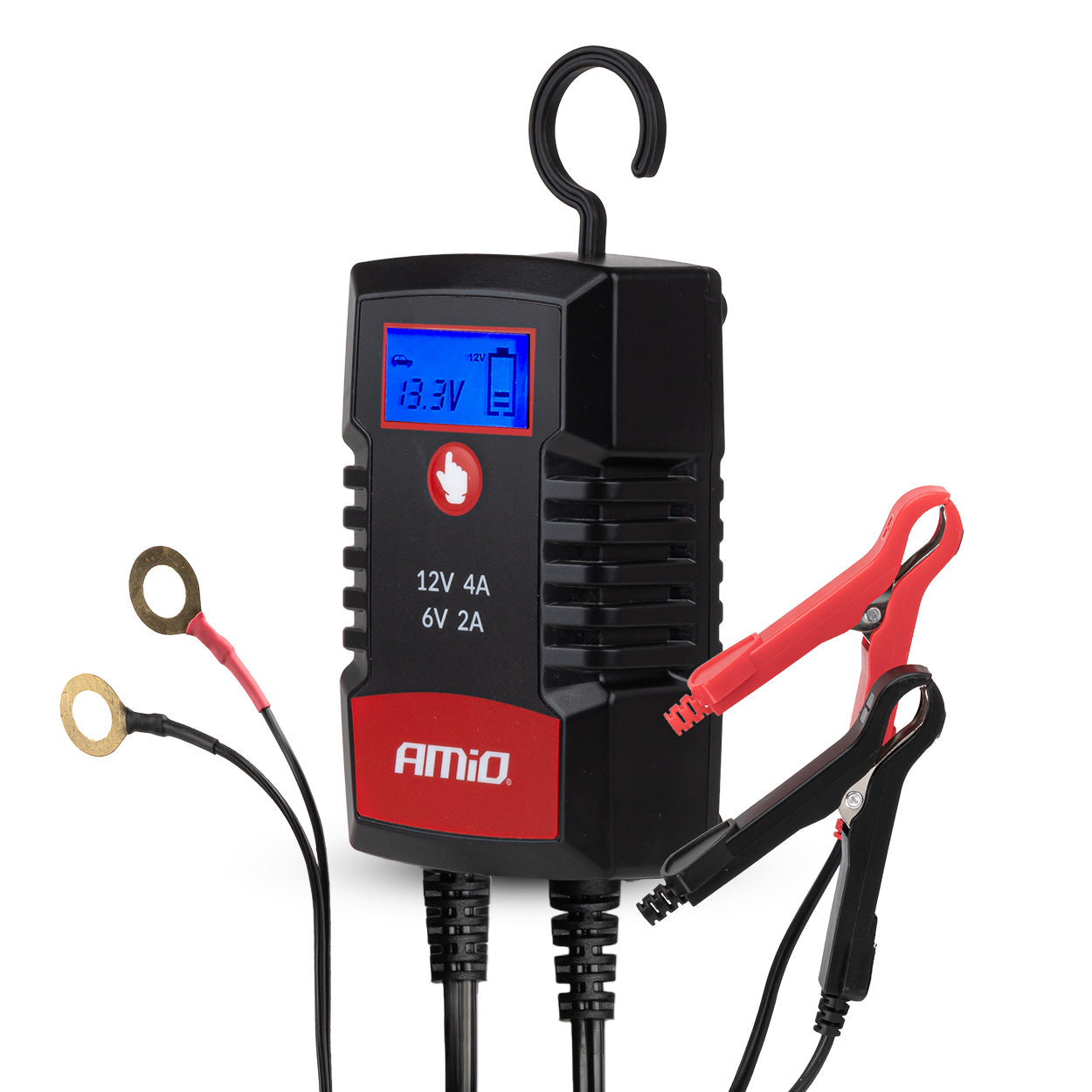 Digital batterioplader PRO HOOK til 6 og 12 V batterier