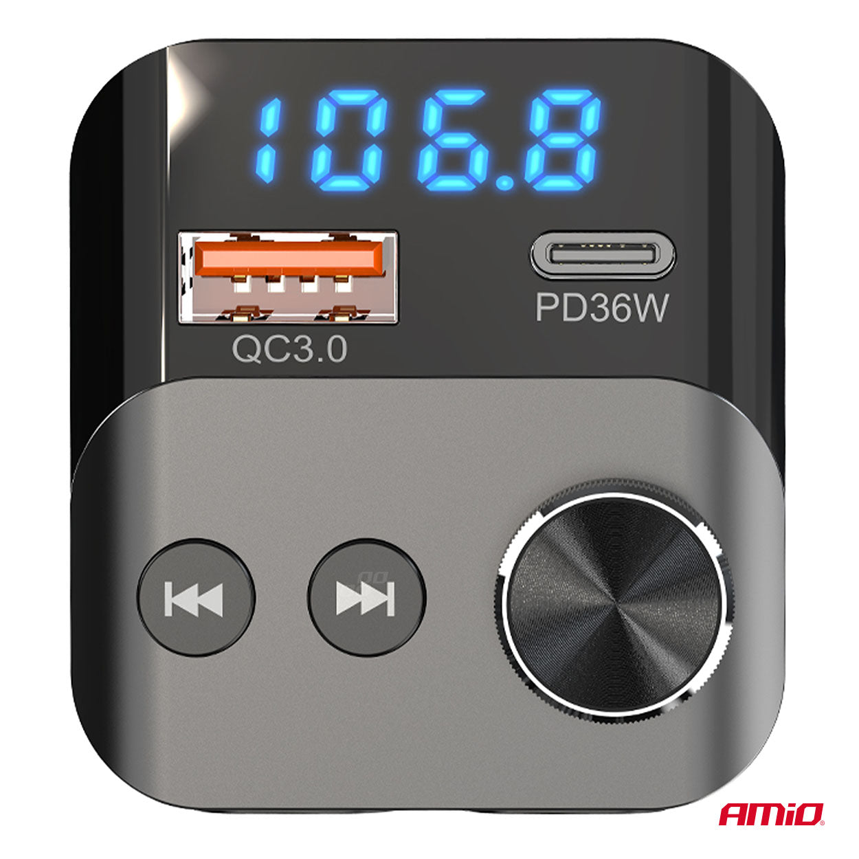 FM-transmitter med Bluetooth-forbindelse til smartphone