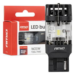 LED-pære T20S 7440 W21W med FULL CANBUS og hvidt lys