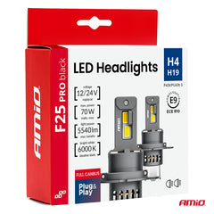 F25 PRO BLACK LED-pære i aluminiumskonstruktion