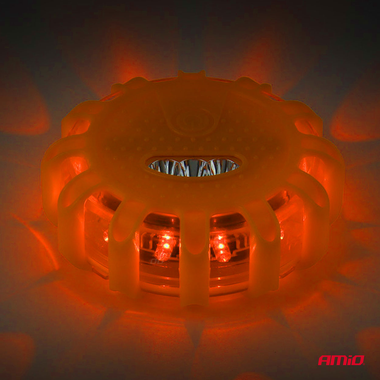 LED-advarselslampe med magnet og krog