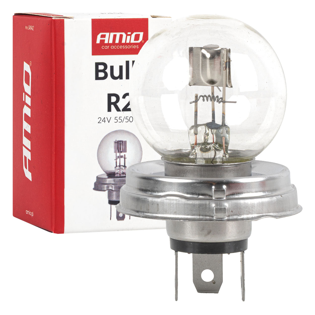 Halogenpære R2 24 V 55/50 W med P45T-fatning