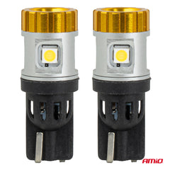 T10 LED žiarovka so 4 SMD 3030 LED a 1 SMD 3020 LED