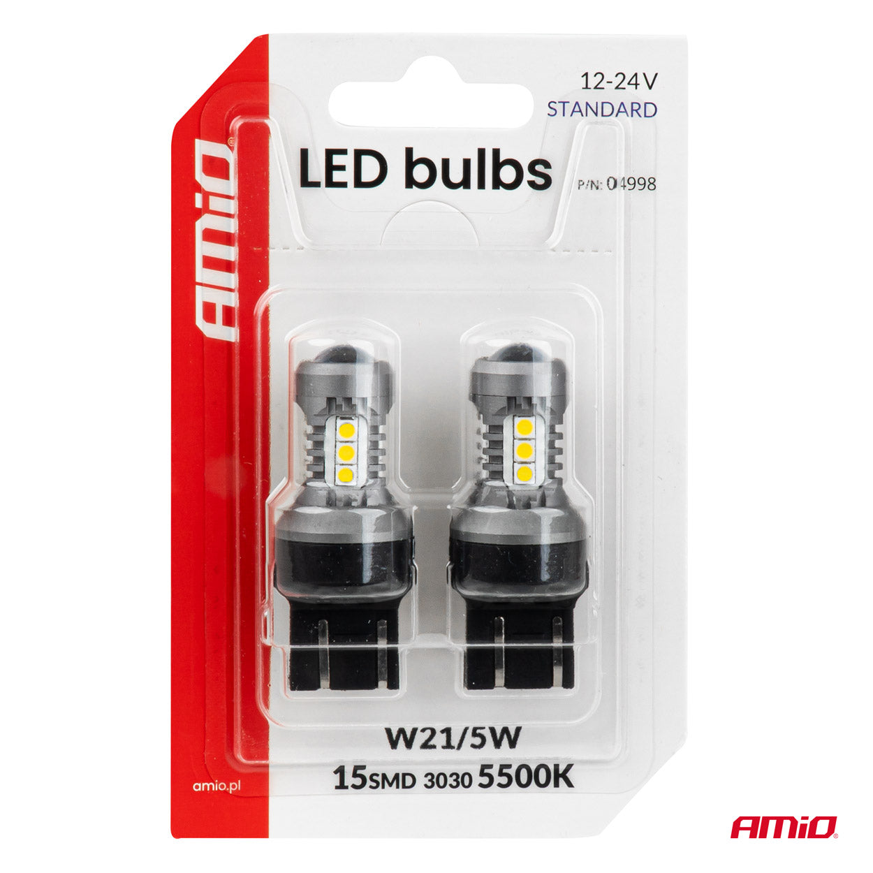 LED žiarovka 7443 s 15 SMD 3030 LED diódami