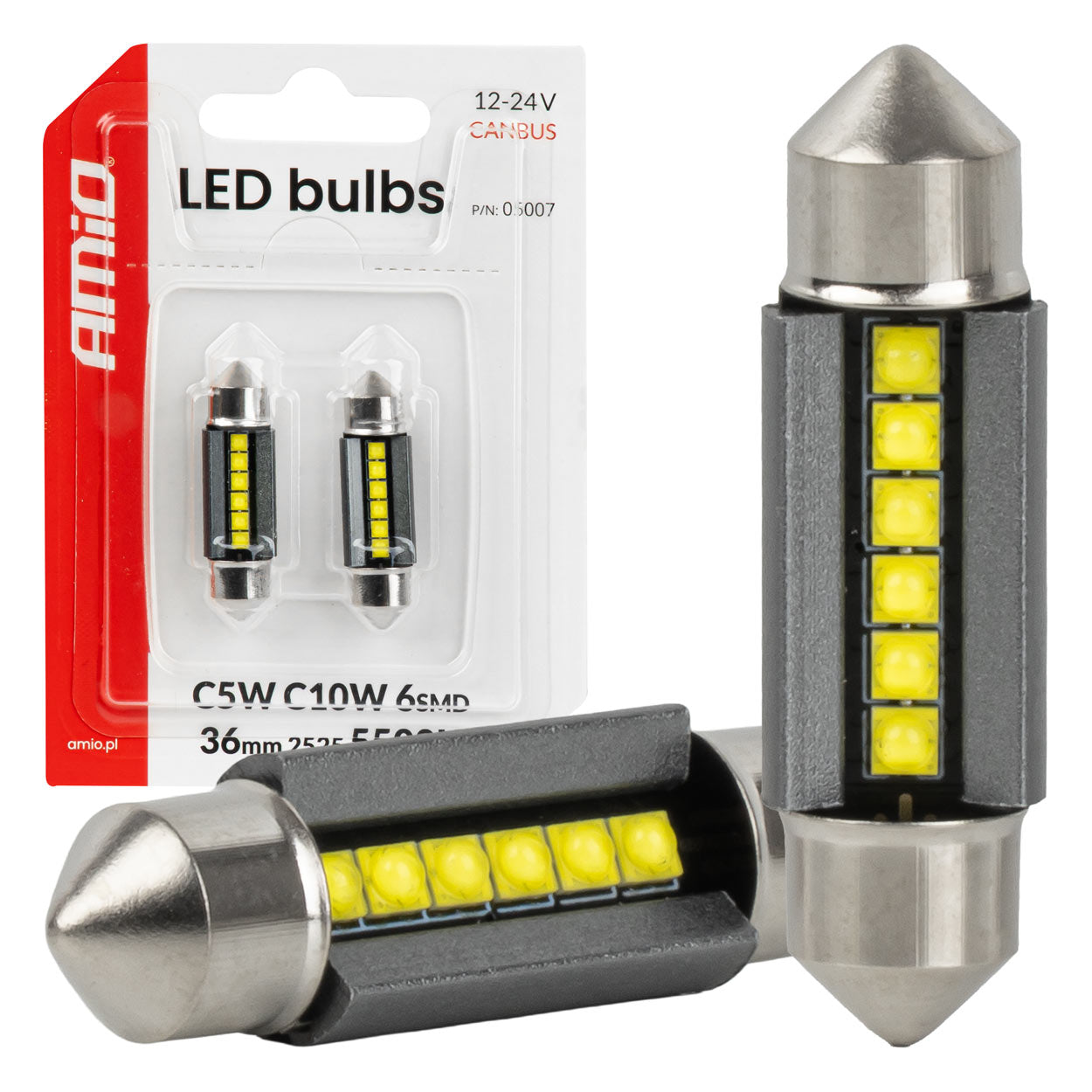 36 mm CANBUS LED žiarovka so 6 SMD 2525 LED diódami