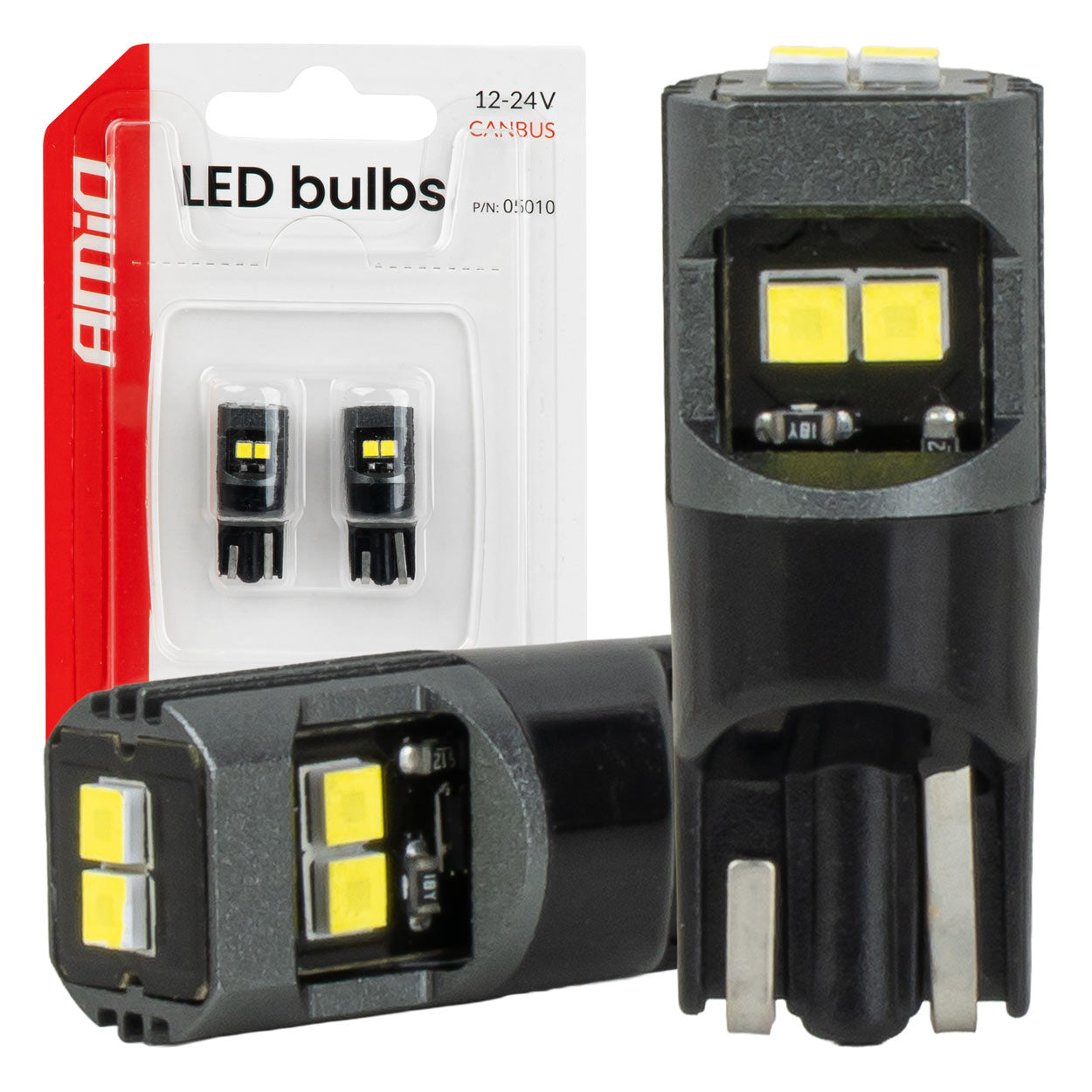 T10 LED žiarovka s CANBUS, bielym svetlom a napájaním 12/24 V