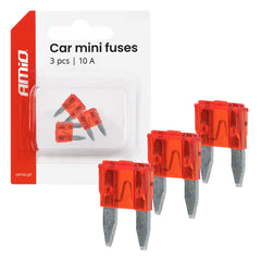 MINI bilsikringer 10A, 3 stk.