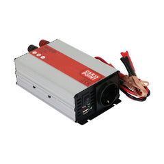 Menič napätia Carpoint 12V–230V 600W s batériovými svorkami 