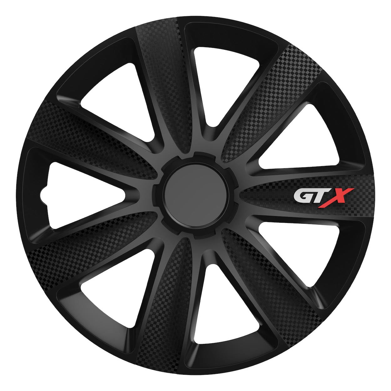 Hjulkapsel GTX i carbon sort til 14 tommer stålfælg