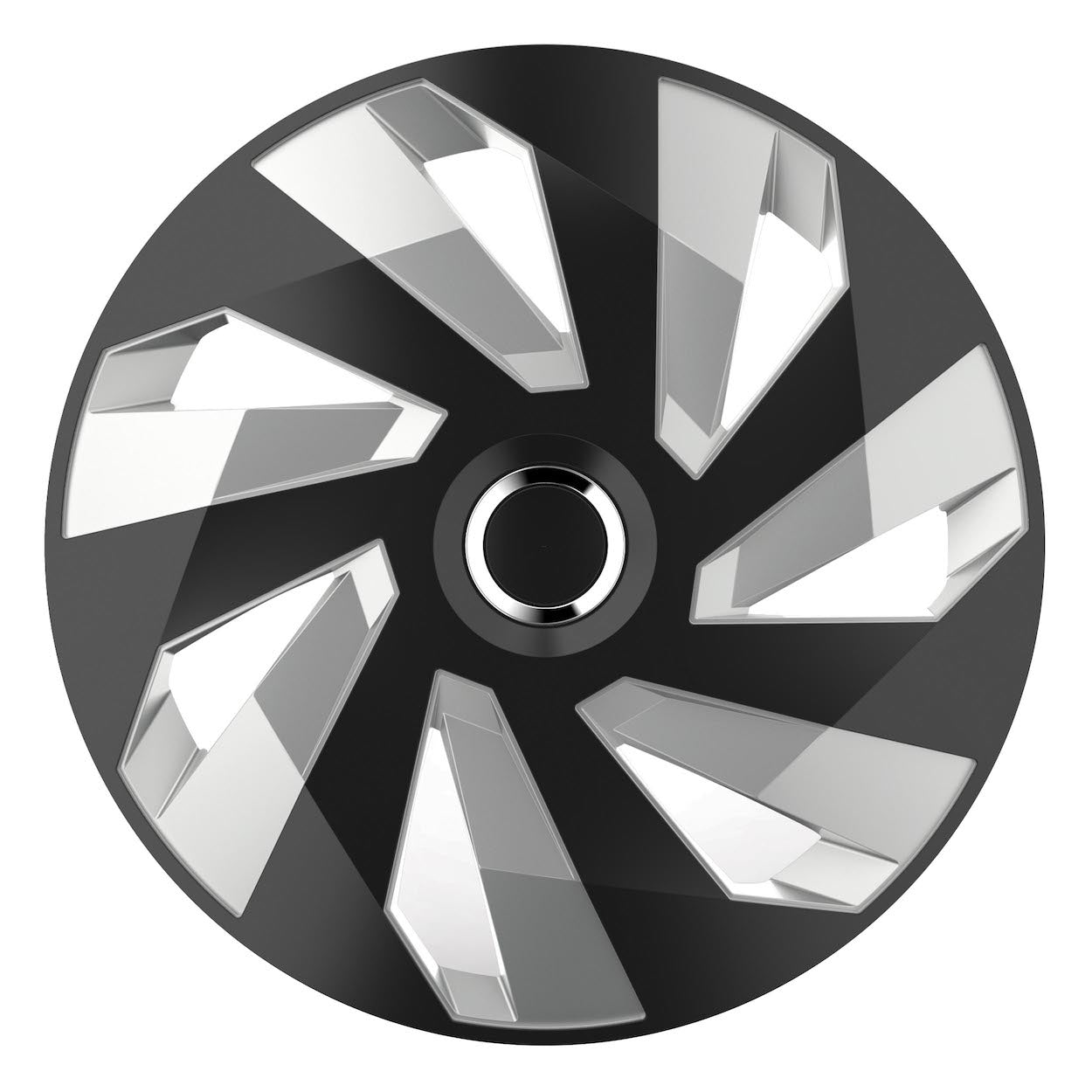 Puklica Vector čierno-strieborná 14 palcov