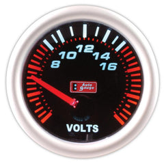 Čierny voltmeter 2 palce Auto Gauge