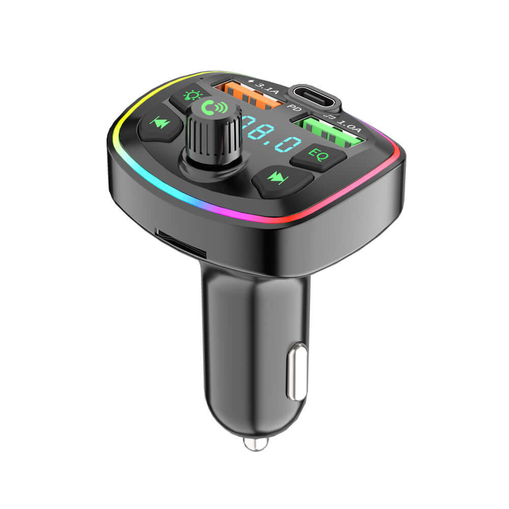 12V nabíjačka do autozapaľovača so zabudovaným Bluetooth vysielačom, USB a funkciami FM rádia