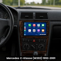 Mercedes C-Klasse (W202) 1992-2001 – 9" autorádio s Apple CarPlay a Android Auto 