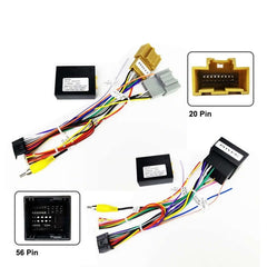 Rádiový kábel pre Opel s Canbus a originálnou kamerou – 20- a 56-pinový konektor pre autorádiá Carmedia24.sk, kompatibilný s viacerými modelmi Opel.
