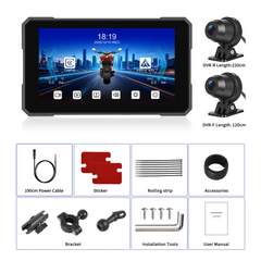 5” motocyklový displej s CarPlay, Android Auto, AirPlay, DVR a TPMS 