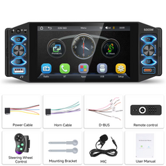 1 DIN 5" dotyková obrazovka s bezdrôtovým Apple CarPlay & Android Auto 