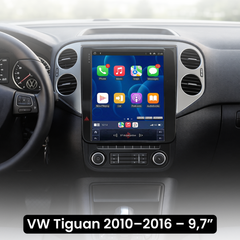 VW Tiguan 10–16 – 9,7” rádio s Apple CarPlay a Android Auto 