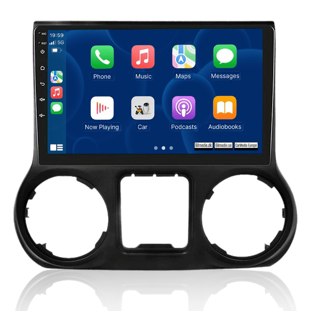 Jeep Wrangler 11-14 – 10,1" autorádio s bezdrôtovým Apple CarPlay a Android Auto 