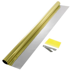 Fólia na tónovanie autoskiel v zlatej a striebornej farbe 75x300 cm