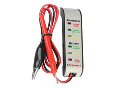 12V tester batérie a alternátora s krokosvorkou a sondou