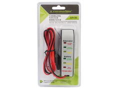 12V tester batérie a alternátora od CARMOTION s LED indikátormi