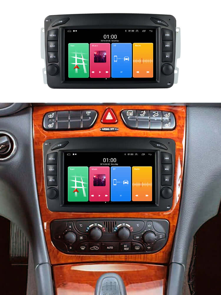 Mercedes-Benz W210 atď. 1998-2008 - 7" rádio s Apple CarPlay a Android Auto – Carmediaeurope.com