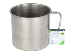 Veľký oceľový hrnček s uškom s objemom 1000 ml