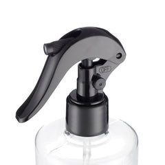 Priehľadná rozprašovacia fľaša 500 ml s ergonomickou rukoväťou