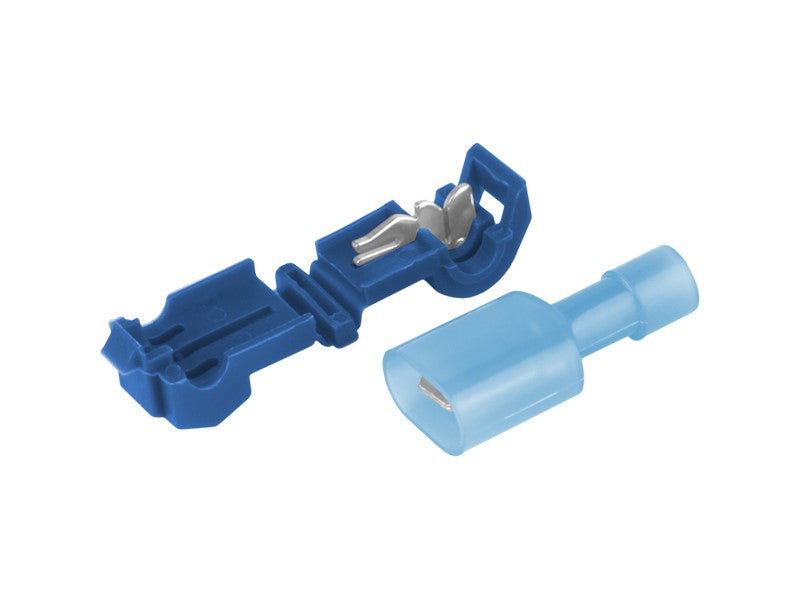 Modré T‑typ rýchlospojky pre vodiče 2,5–4,0 mm², 5 ks