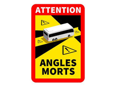 Nálepka mŕtveho uhla ANGLES MORTS 25x17 cm pre autobus
