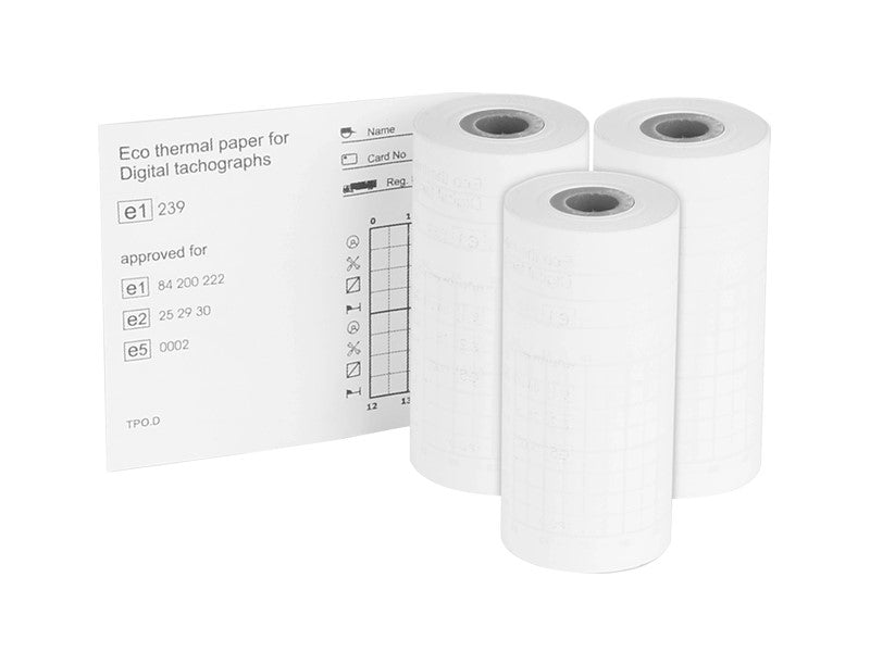 Papier do tachografu pre digitálny tachograf, 3 rolky x 8 m