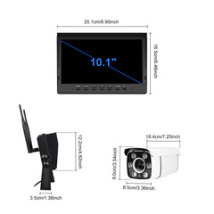 Bezdrôtová sada cúvacej kamery s 10,1" obrazovkou, 30x zoomom a nočným videním – 12V/36V 