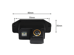 1080P cúvacia kamera pre Citroën C4/C5/DS3/DS5 a Peugeot 308 – integrovaná kamera osvetlenia ŠPZ (78 × 29 mm) 