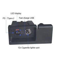 Honda Accord 9. Generation 2013-2019 USB & USB-C Hurtigoplader til Cigarettænder