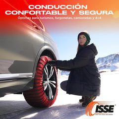Isse Classic 70 tekstil-snekæder monteret på dæk