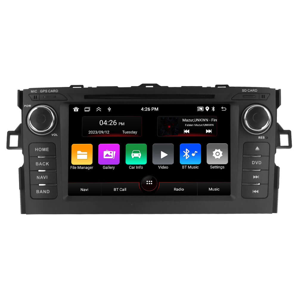 Toyota Corolla 06-12 – 7" rádio s Apple CarPlay a Android Auto s dotykovým rozhraním a ovládaním