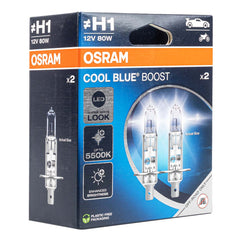 Halogénové žiarovky Osram H1 12V 55W P14,5s Cool Blue Boost 5500K, 2 ks