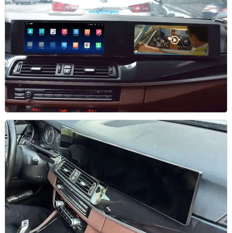 BMW 5-serie F10 - 2x 10,25" skærm m. Apple CarPlay og Android Auto – Bilmedie.dk