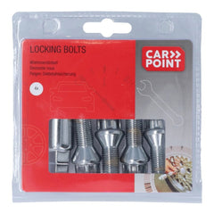 Uzamykateľné bezpečnostné skrutky kolies Carpoint M14x1,5x26 mm G kužeľové 
