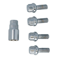 Uzamykateľné bezpečnostné skrutky kolies Carpoint M12x1,5x26 mm s guľovým dosadacím sedlom C 