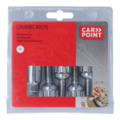 Uzamykateľné bezpečnostné skrutky kolies Carpoint M12x1,5x26 mm s guľovým dosadacím sedlom C 