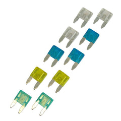 Carpoint mini ploché poistky, sortiment 15–30 A, 10 ks. 