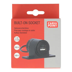 Carpoint montážna USB zásuvka USB-A + USB-C 12/24V 