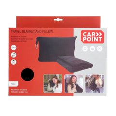 Carpoint cestovná deka a cestovný vankúš, čierna, 2 v 1 