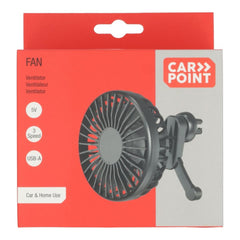 Carpoint ventilátor s mriežkou USB-A Ø10,5 cm 5 V 