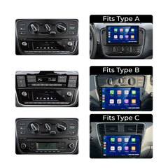 VW Up/Seat Mii/Skoda Citigo 17-23 - 9" rádio s Apple CarPlay a Android Auto