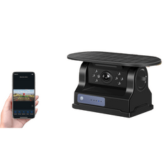 Magnetisk bakkamera med app - Trådløs, der viser kameraet og tilsluttet smartphone med live billede.