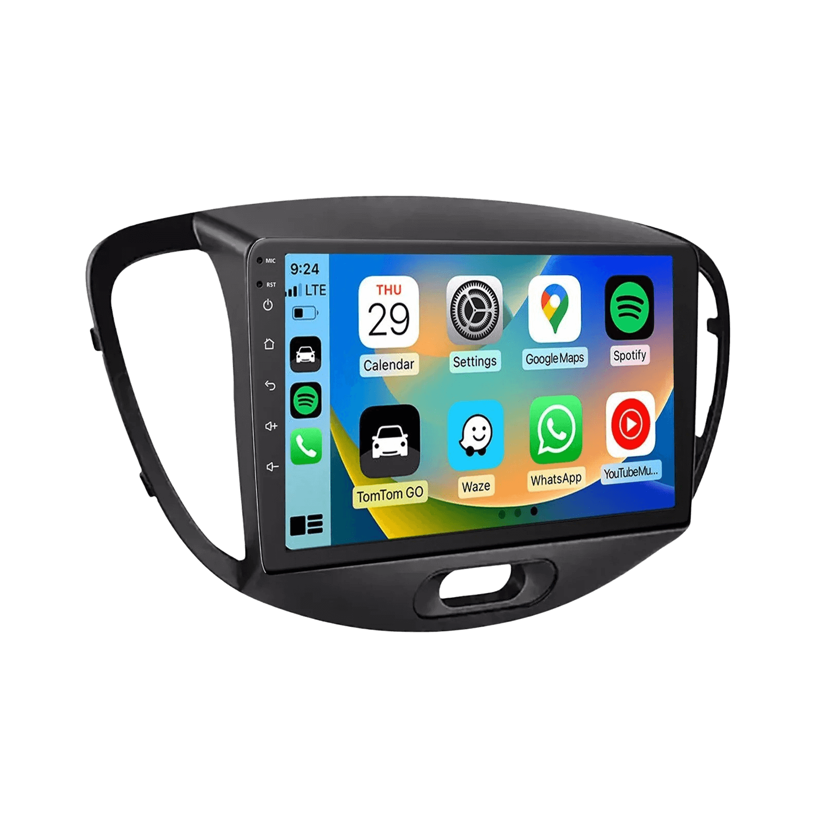 Hyundai i10 07-13 - 9" Radio m. Apple CarPlay og Android Auto – Bilmedie.dk